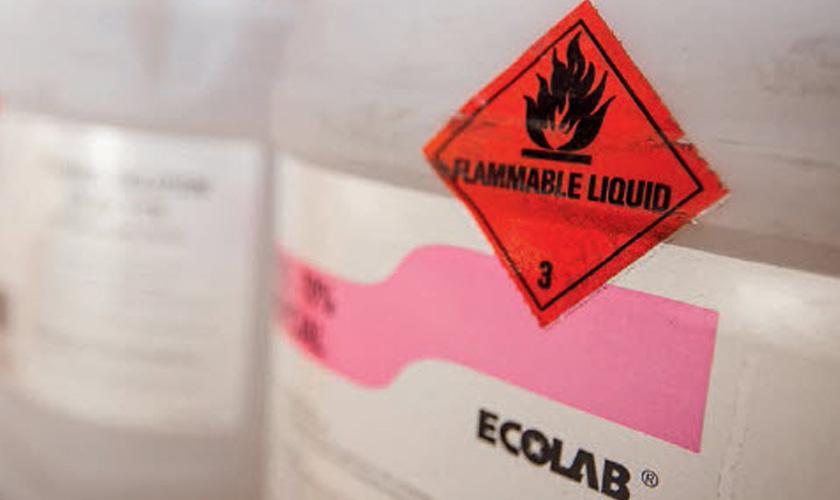 Hazardous chemicals warning label