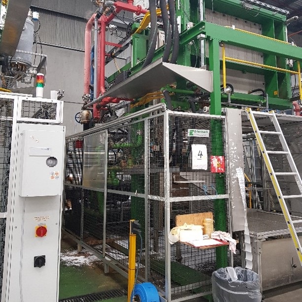Polystyrene shape moulding machine involved in the incident