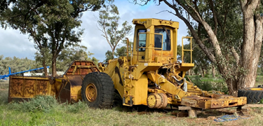 Front-end-loader involved in the incident