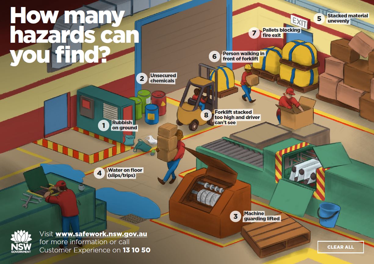 trip hazards in warehouse