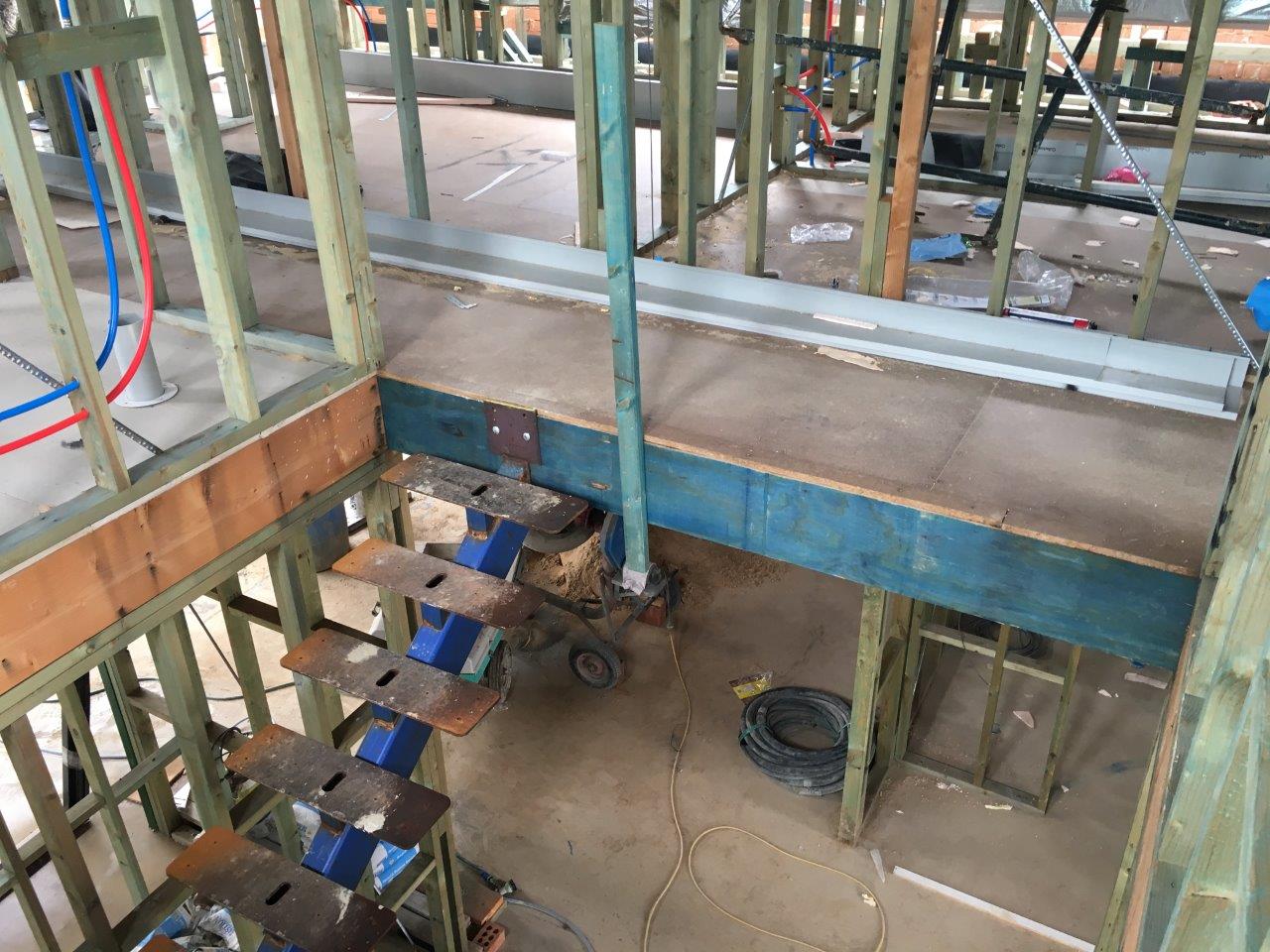 Image: View of the stair void and access stairs.