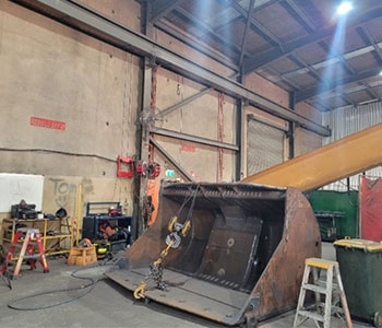 A crane bucket.