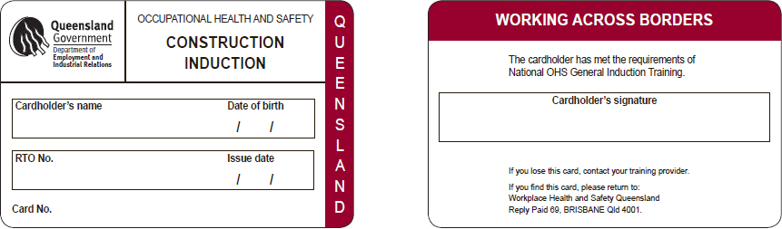 Queensland white card