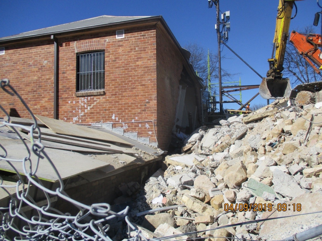 Collapsed wall