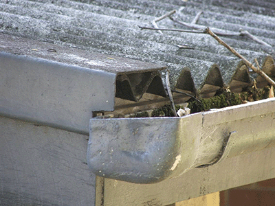 A roof gutter