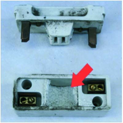 Fuse linings with asbestos