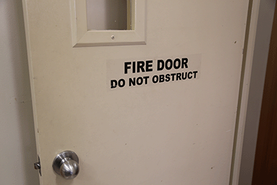A fire door