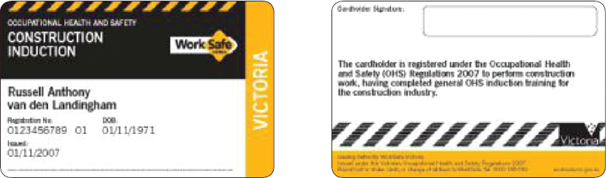 general induction card nsw