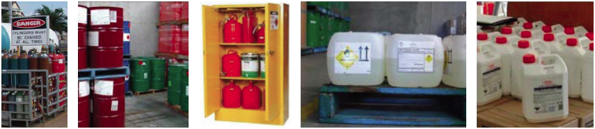 Packaged hazardous chemicals