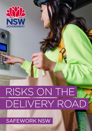 Cover of pocket guide with an image of a delivery driver wearing a helmet and green sweater 