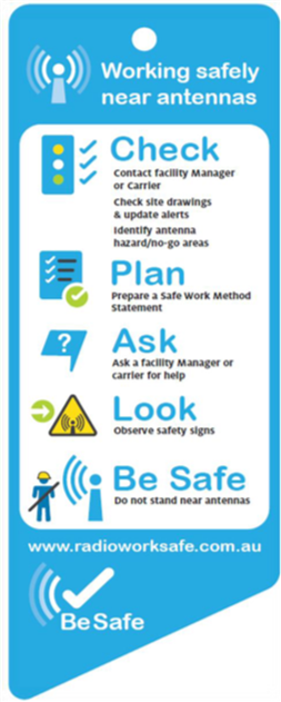 A safety information pamphlet produced by RadioWorkSafe.