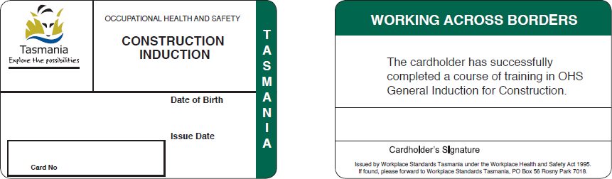 Tasmania card