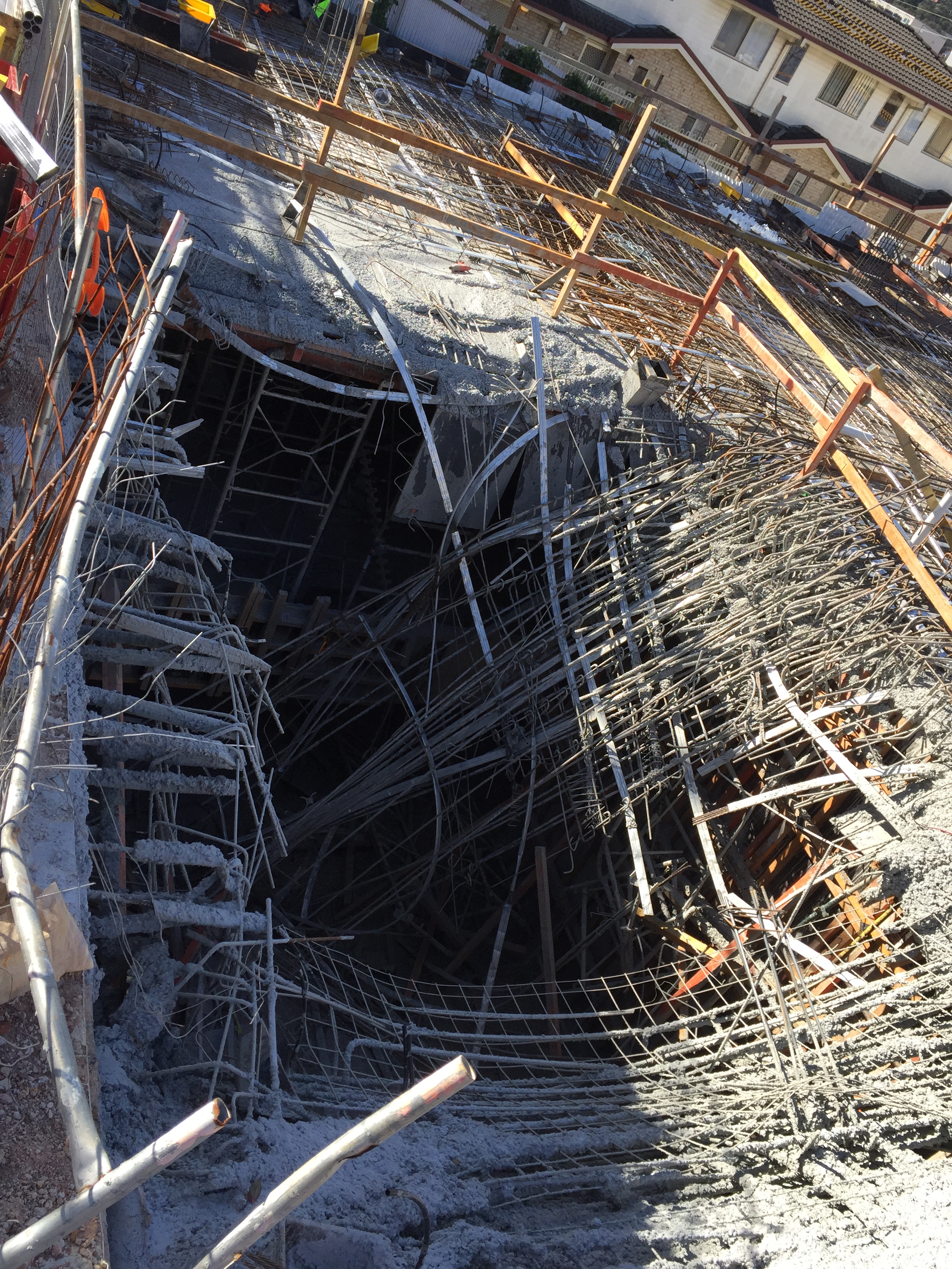 Image: Construction site showing where the collapse occurred.