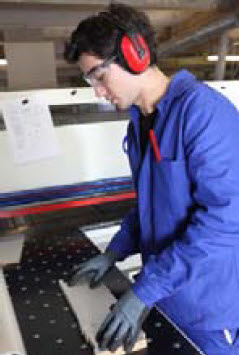 Man working and wearing correct hearing protection