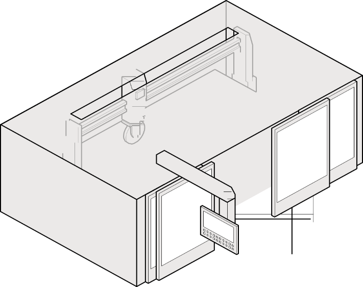 Figure 4: An example of an isolation booth used for automated wet cutting.