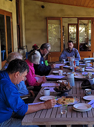 People sitting around a dining table